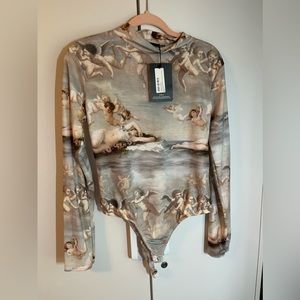 4/$25 SALE Pretty Little Things Heavenly Angel Long Sleeve Bodysuit SZ 12 Large